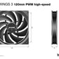 be quiet! Pure Wings 3 PWM - Computer Case Fan in Black - 120mm
