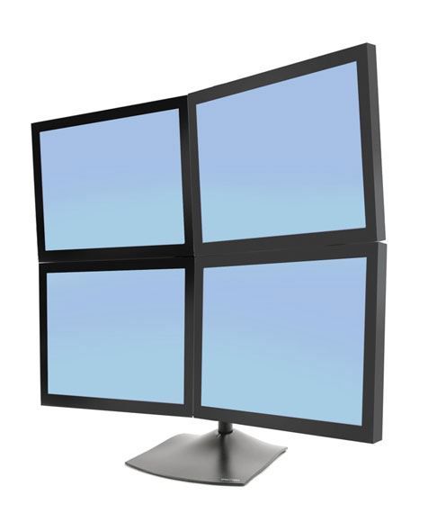 Ergotron DS Series DS100 Quad Monitor Desk Stand 61 cm (24) Black"