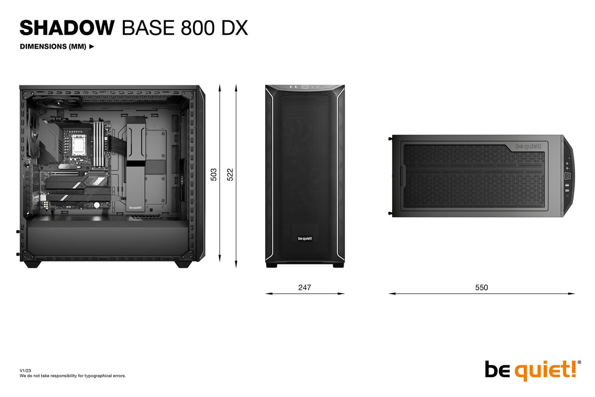 be quiet! Shadow Base 800 DX - ATX Mid Tower Case in Black