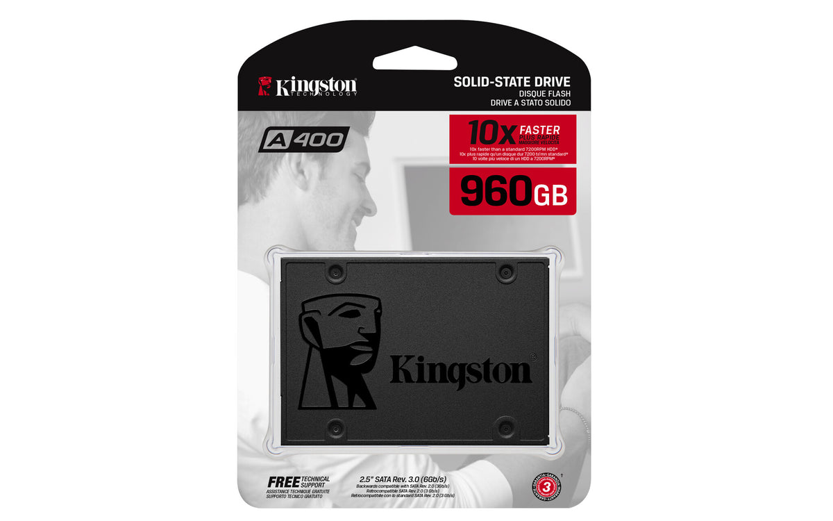 Kingston Technology A400 - Serial ATA III TLC 2.5" SSD - 960 GB