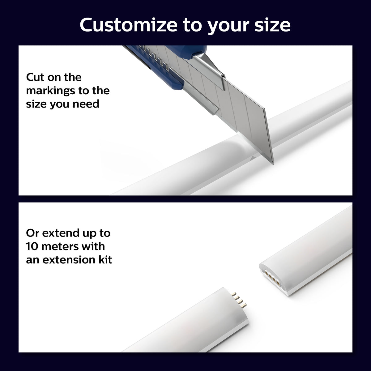 Philips Hue Gradient Lightstrip - 2M & 1m Extension