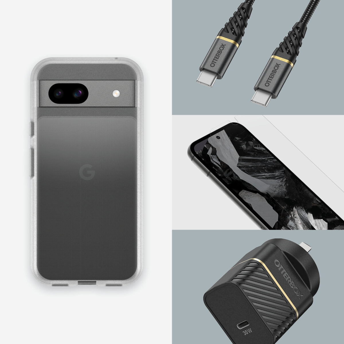 OtterBox React Series for Google Pixel 8a in Transparent - No Packaging