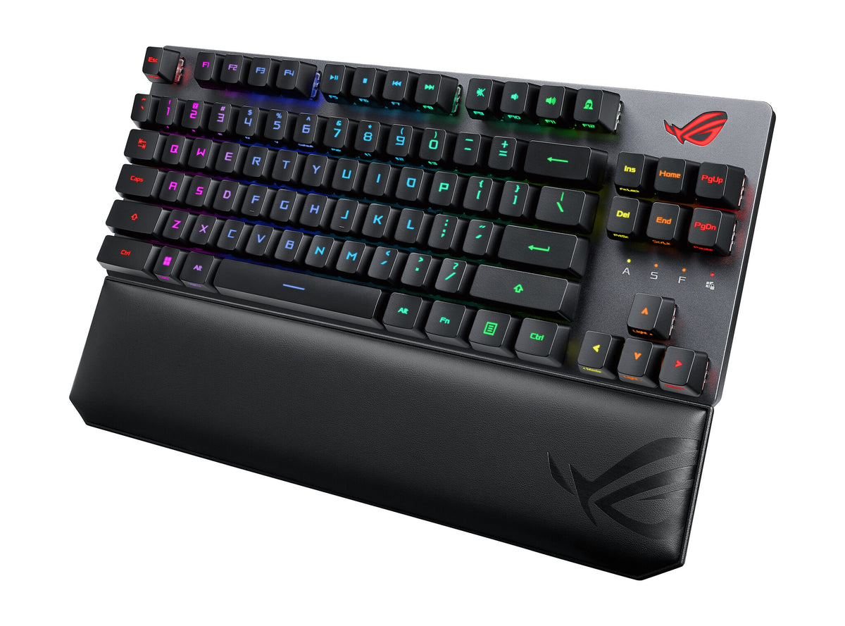 ASUS ROG Strix Scope RX TKL - USB Wired + RF Wireless + Bluetooth RGB Mechanical Keyboard in Black (QWERTY UK)