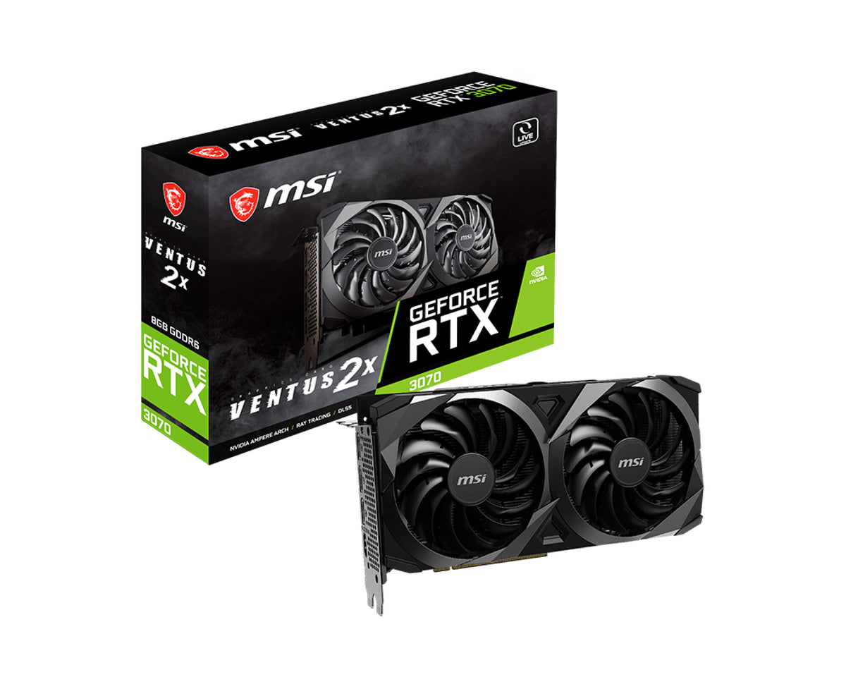 MSI VENTUS 2X OC - NVIDIA 8 GB GDDR6 GeForce RTX 3070 graphics card