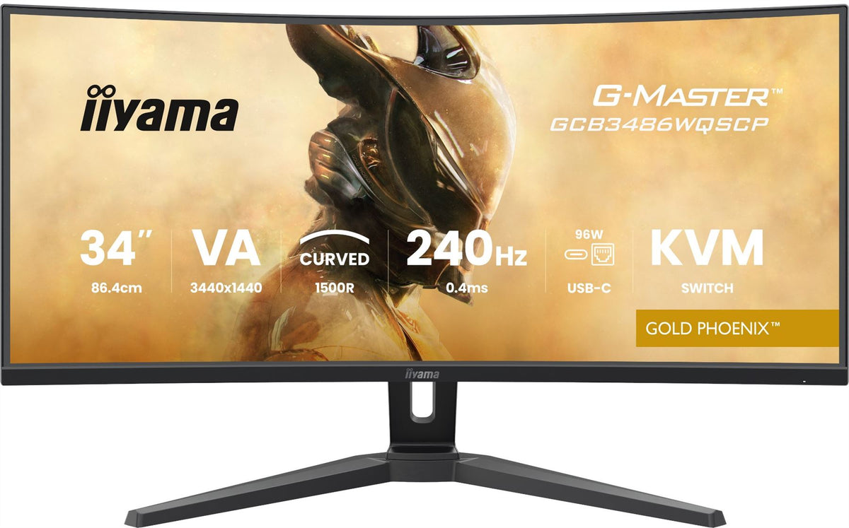 iiyama G-MASTER GCB3486WQSCP-B1 computer monitor 86.4 cm (34") 1440 x 3440 pixels 4K Ultra HD Black