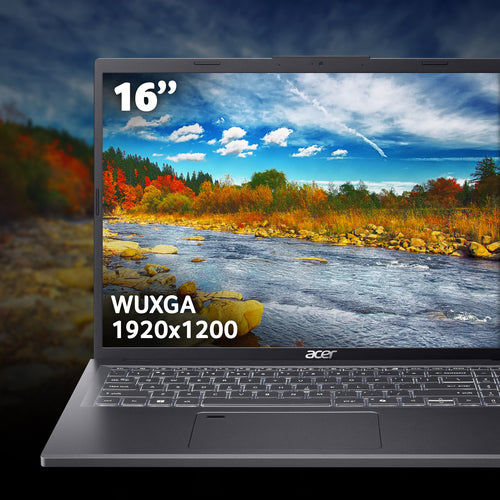 Acer Aspire 16 Laptop - 40.6 cm (16&quot;) - Intel Core 5 - 16 GB DDR5-SDRAM - 1TB SSD - NVIDIA GeForce RTX 2050 - Wi-Fi 6 - Windows 11 Home - Grey