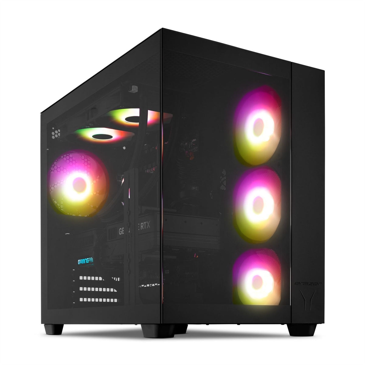 ERAZER Tank X15 (MD 340128) AMD Ryzen™ 7 7800X3D 32 GB DDR5-SDRAM 1 TB SSD NVIDIA GeForce RTX 5060 Ti Windows 11 Home Tower PC Liquid cooling system Black