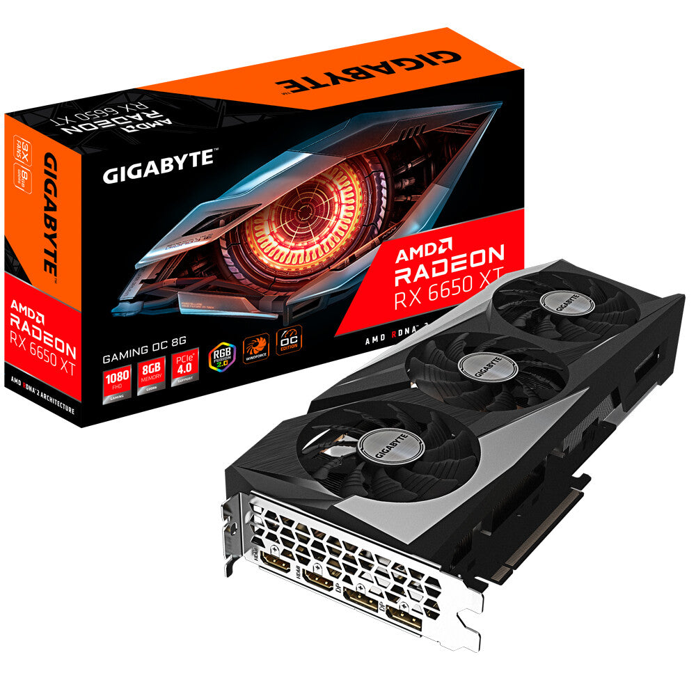 GIGABYTE GAMING OC - AMD 8 GB GDDR6 Radeon RX 6650 XT graphics card