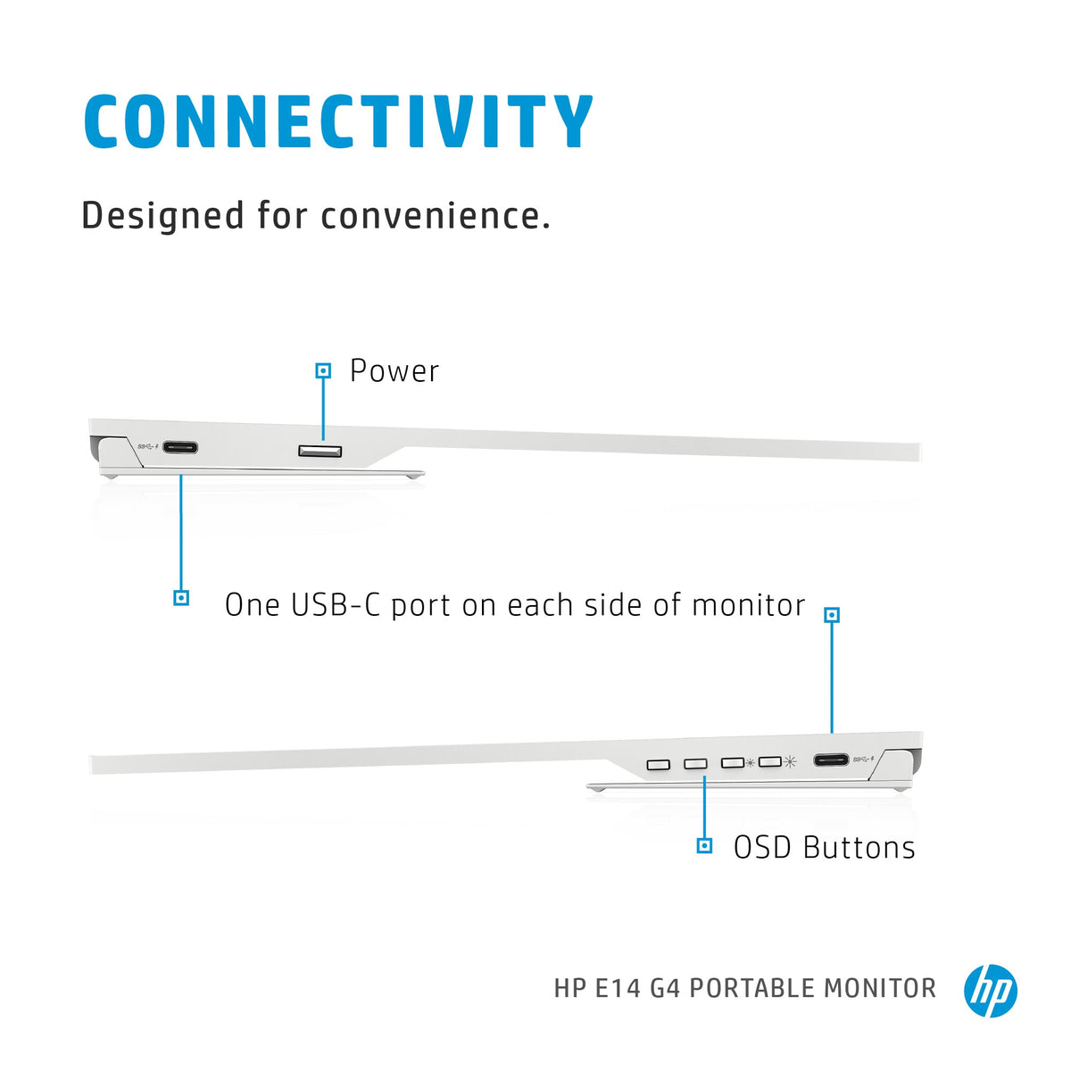 HP E-Series E14 G4 - 35.6 cm (14") - 1920 x 1080 pixels Full HD LED Monitor