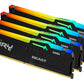 Kingston Technology FURY Beast RGB - 64 GB 4 x 16 GB DDR5 6000MT/s memory module