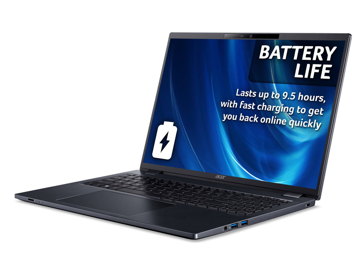 Acer TravelMate P4 TMP416-51 Laptop - 40.6 cm (16&quot;) - Intel® Core™ i7-1270P - 16 GB DDR4-SDRAM - 512 GB SSD - Wi-Fi 6E - Windows 11 Pro - Blue
