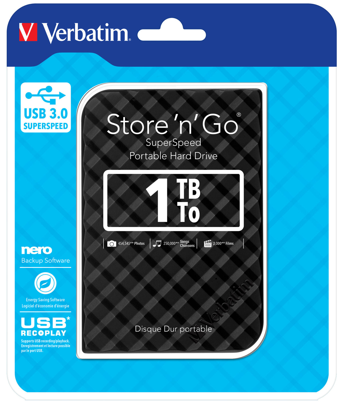 Verbatim Store 'n' Go USB 3.0 External hard drive in Black - 1 TB
