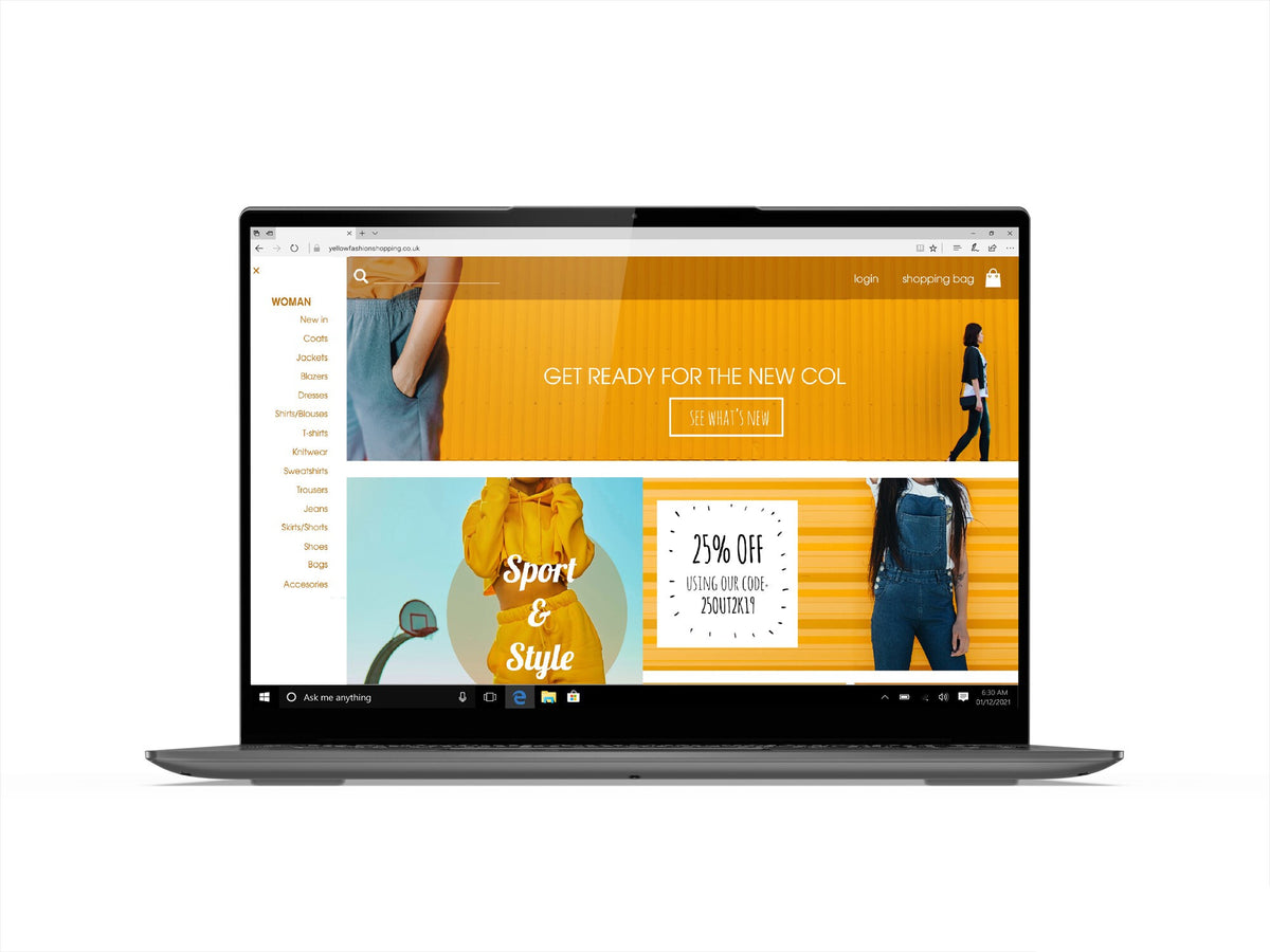 Lenovo Yoga Slim 7 Laptop - 33.8 cm (13.3") - AMD Ryzen™ 5 5600U - 8 GB LPDDR4x-SDRAM - 256 GB SSD - Wi-Fi 6 - Windows 10 Home - Grey