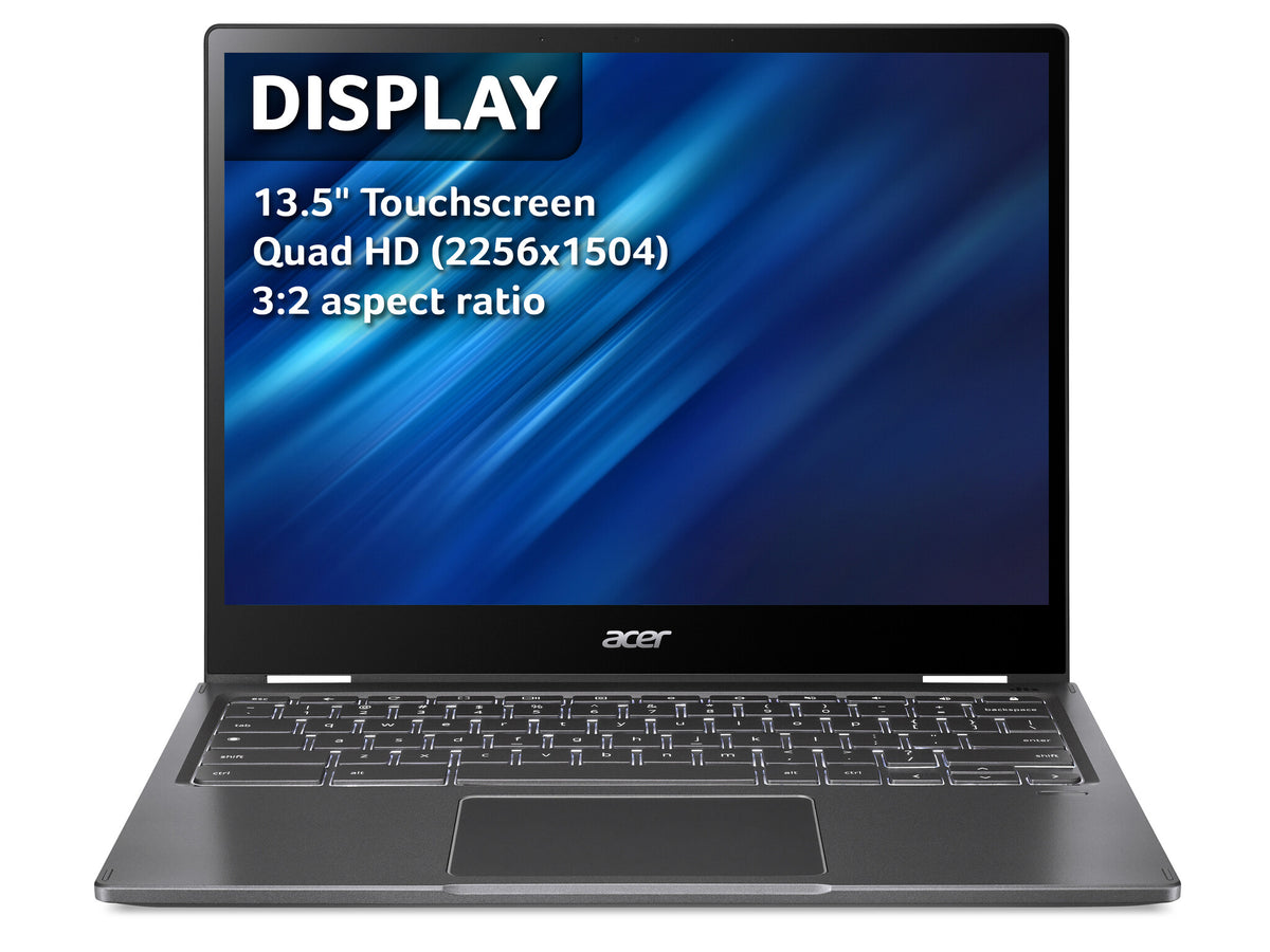Acer Chromebook Spin 713 - 34.3 cm (13.5") - Touchscreen - Intel® Core™ i5-1135G7 - 8 GB LPDDR4x-SDRAM - 256 GB SSD - Wi-Fi 6 - Chrome OS - Grey