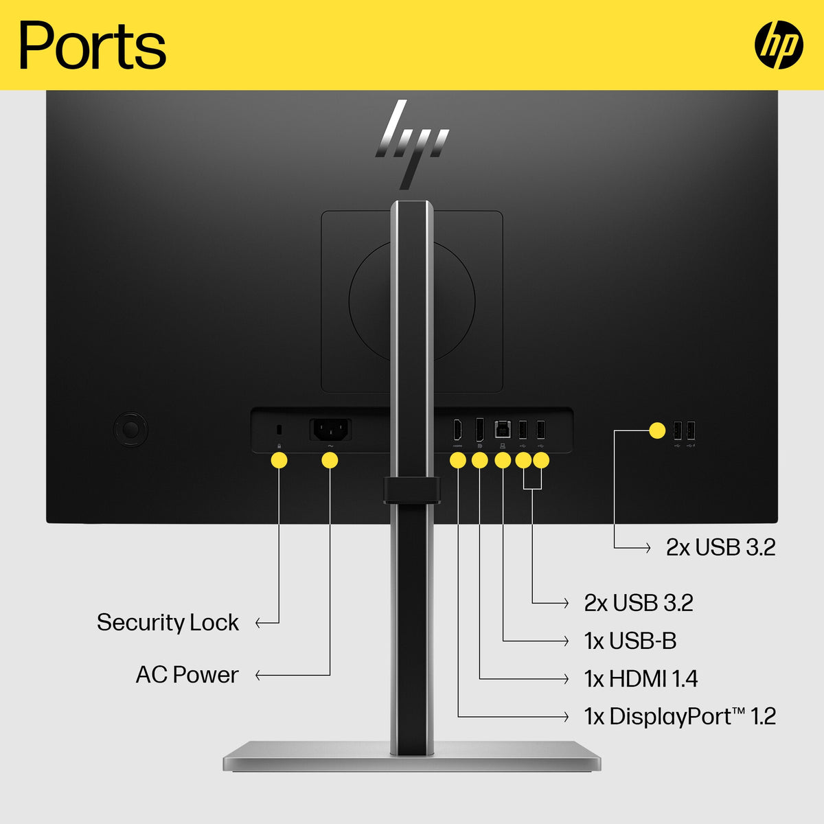 HP E24Q G5 - 60.5 cm (23.8") - 2560 x 1440 pixels QHD Monitor