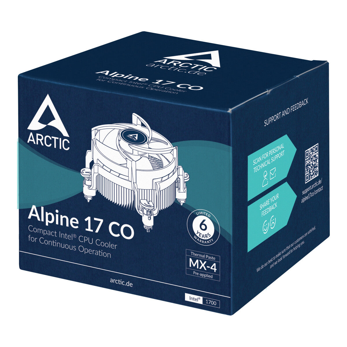 ARCTIC Alpine 17 CO - Air Processor Cooler - 92mm