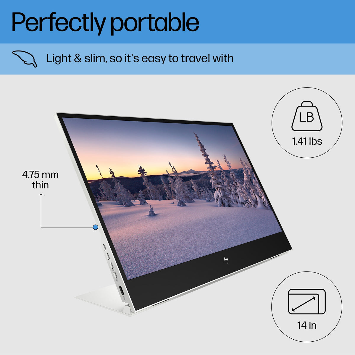 HP E-Series E14 G4 - 35.6 cm (14") - 1920 x 1080 pixels Full HD LED Monitor