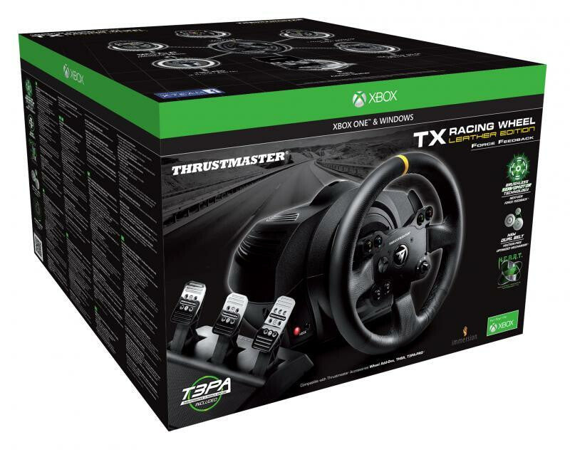 Thrustmaster TX Racing Wheel &quot;Leather Edition&quot; - Steering wheel + Pedals for PC / Xbox One
