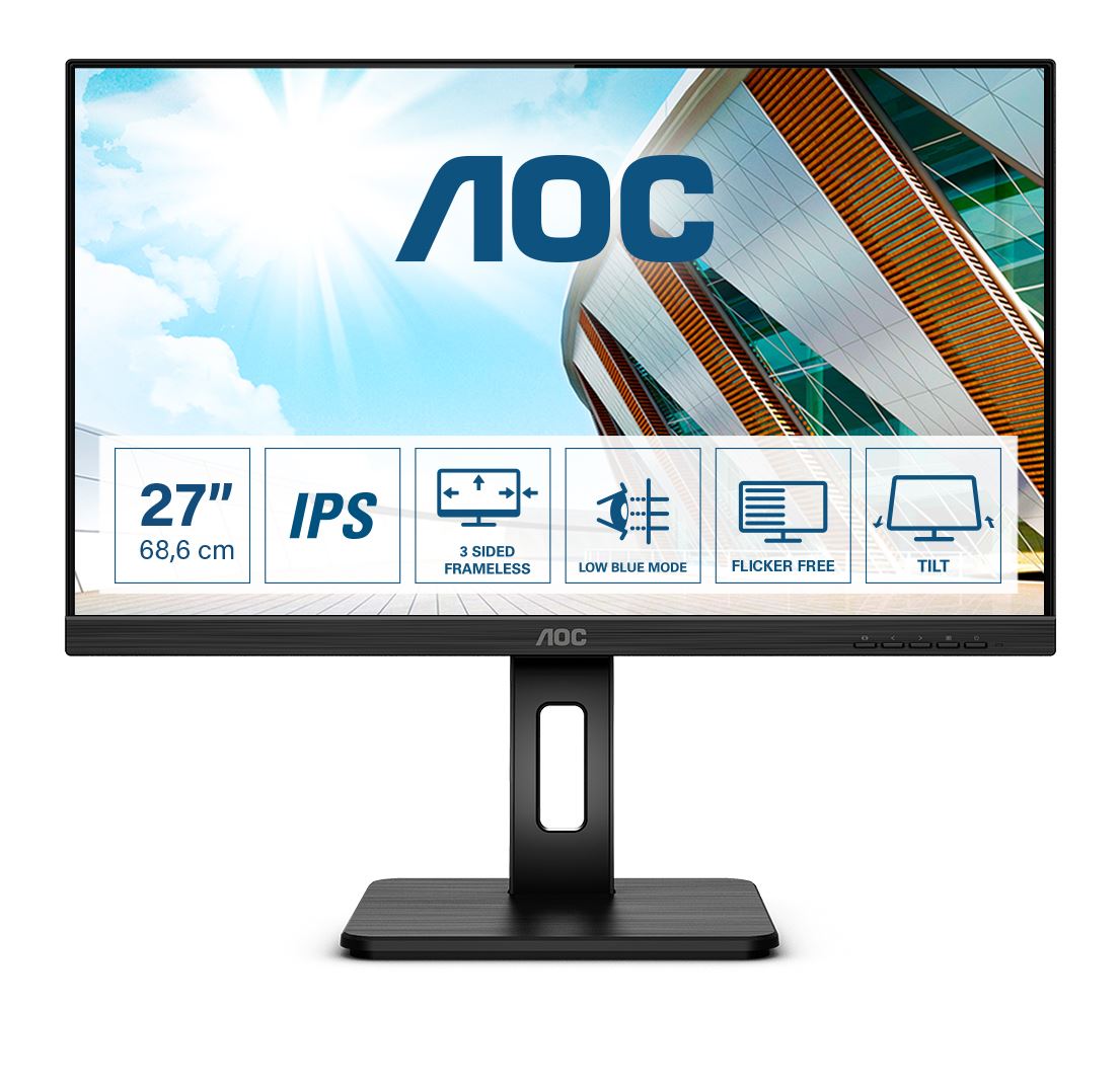 AOC P2 Q27P2Q LED display 68.6 cm (27") 2560 x 1440 pixels Quad HD Black Monitor