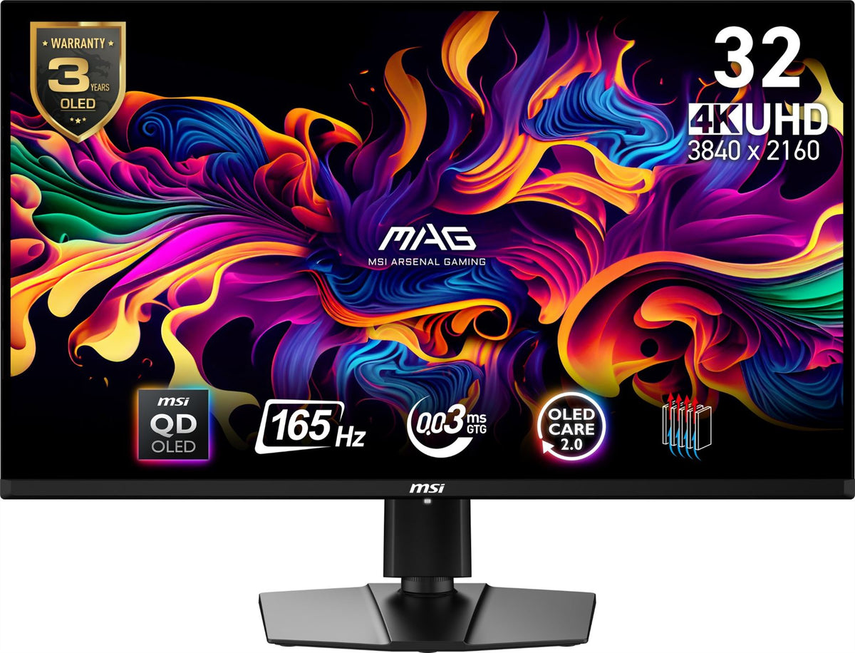 MSI MAG 321UP QD-OLED computer monitor 80 cm (31.5&quot;) 3840 x 2160 pixels 4K Ultra HD Black