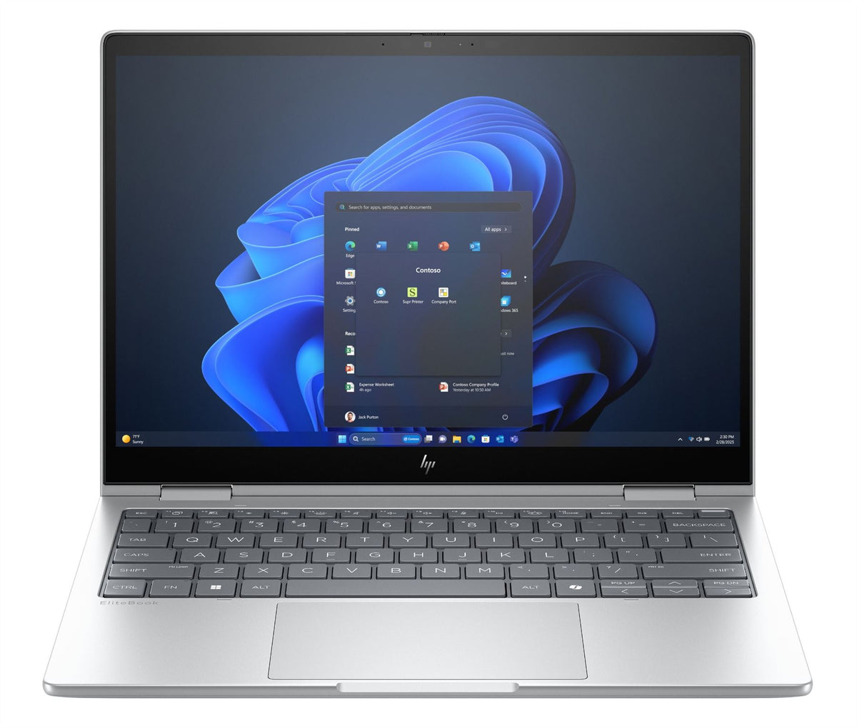 HP EliteBook 8 Flip G1i 13 inch Notebook AI PC Copilot+ PC Intel Core Ultra 7 255U Hybrid (2-in-1) 33.8 cm (13.3&quot;) Touchscreen WUXGA 16 GB LPDDR5x-SDRAM 512 GB SSD Wi-Fi 6E (802.11ax) Windows 11 Pro Silver