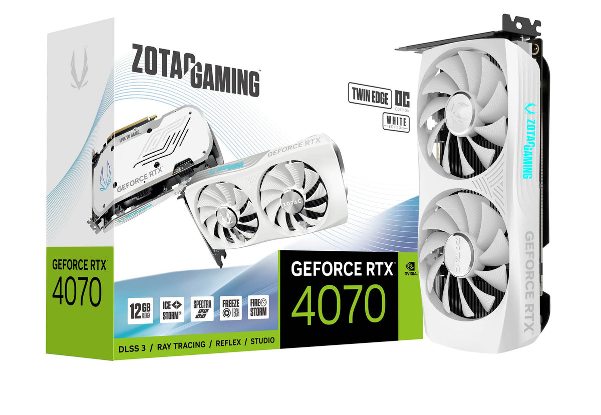 Zotac GAMING Twin Edge OC "White Edition" - NVIDIA 12 GB GDDR6X GeForce RTX 4070 graphics card