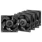 ARCTIC S8038-7K - Computer Case Fan in Black - 80mm (Pack of 4)