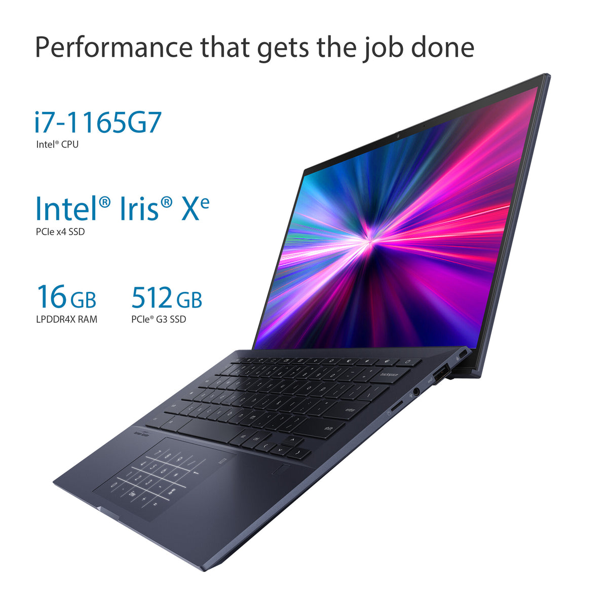 ASUS Chromebook - 35.6 cm (14") - Touchscreen - Intel® Core™ i7-1165G7- 16 GB LPDDR4x-SDRAM - 512 GB SSD - Wi-Fi 6 - ChromeOS - Black
