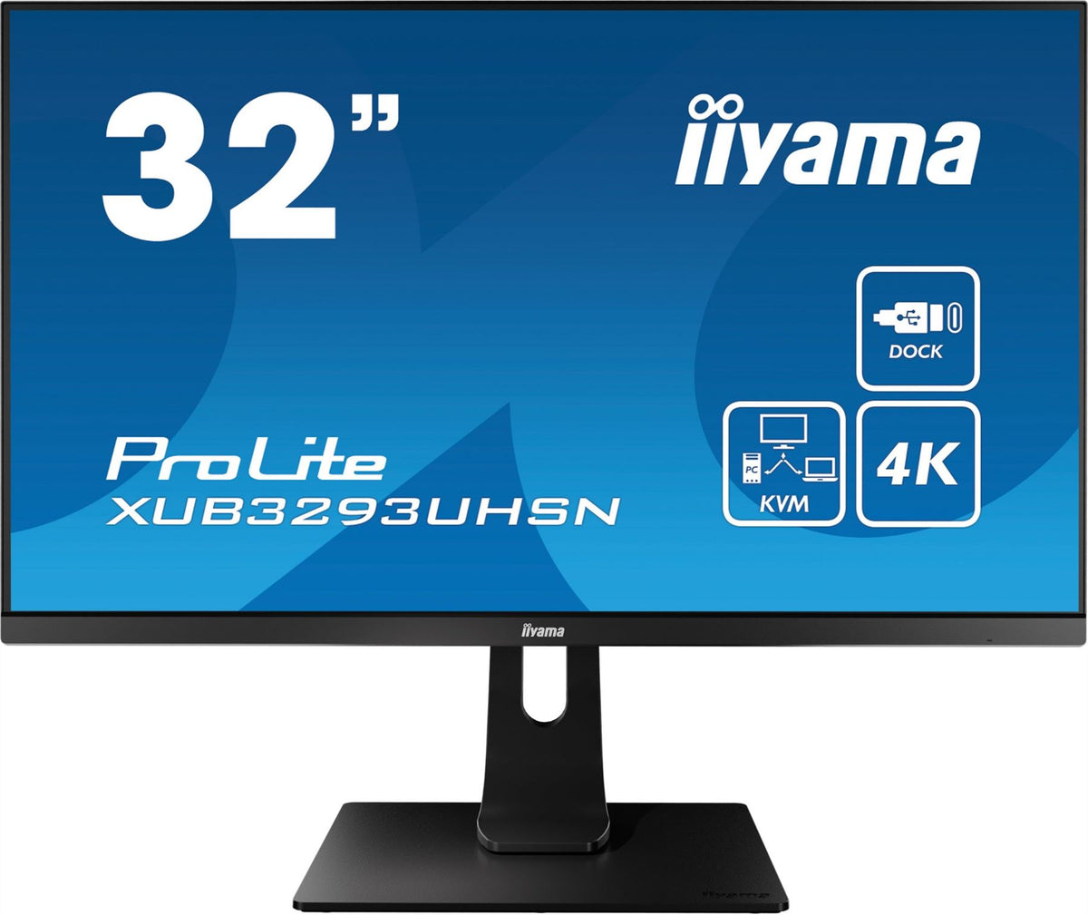 iiyama ProLite XUB3293UHSN-B1 Computer Monitor 80 cm (31.5") 3840 x 2160 pixels 4K Ultra HD LED Grey
