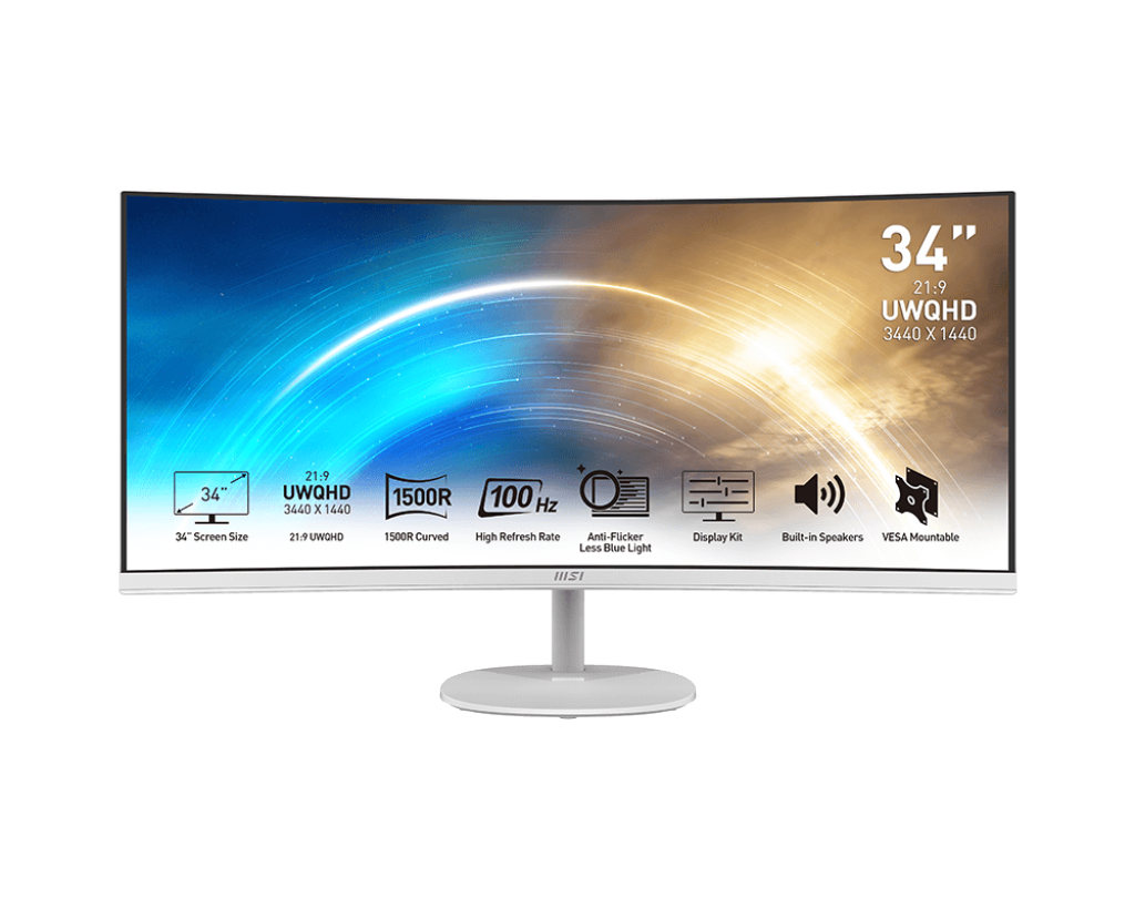 MSI Pro MP341CQW - 86.4 cm (34&quot;) - 3440 x 1440 pixels UltraWide QHD Monitor