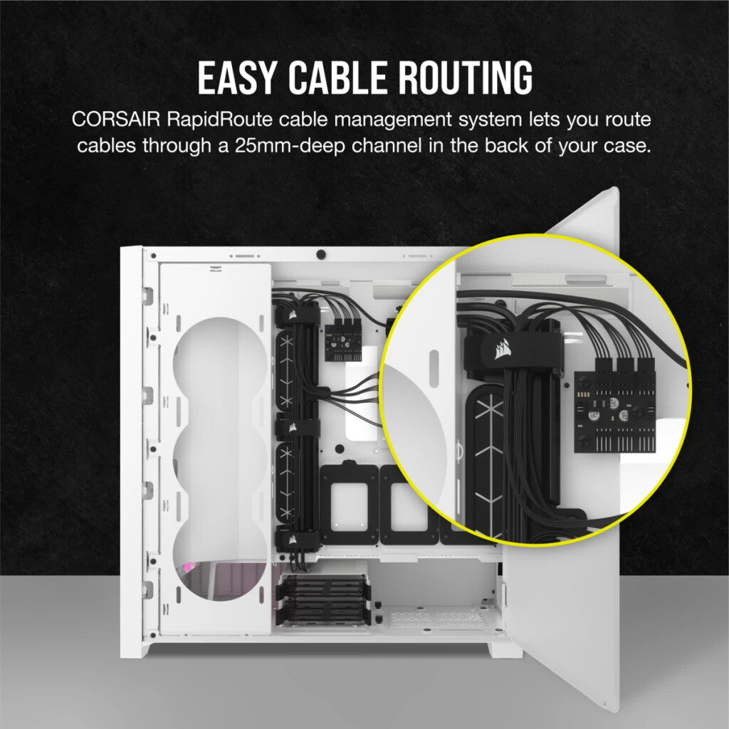 Corsair iCUE 5000D RGB AIRFLOW - ATX Mid Tower Case in White