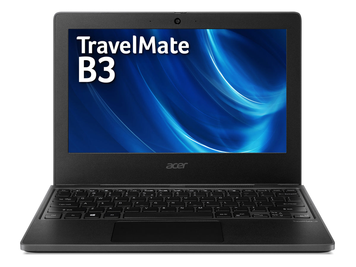 Acer TravelMate Spin B3 Laptop - 29.5 cm (11.6&quot;) - Touchscreen - Intel® Pentium® N6000 - 4 GB DDR4-SDRAM - 128GB SSD - Wi-Fi 6 - Windows 11 Pro Education - Black