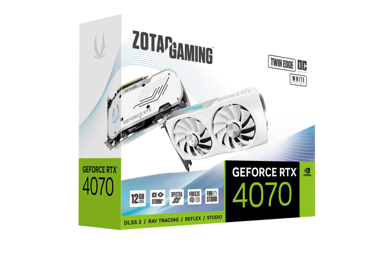 Zotac GAMING Twin Edge OC "White Edition" - NVIDIA 12 GB GDDR6X GeForce RTX 4070 graphics card