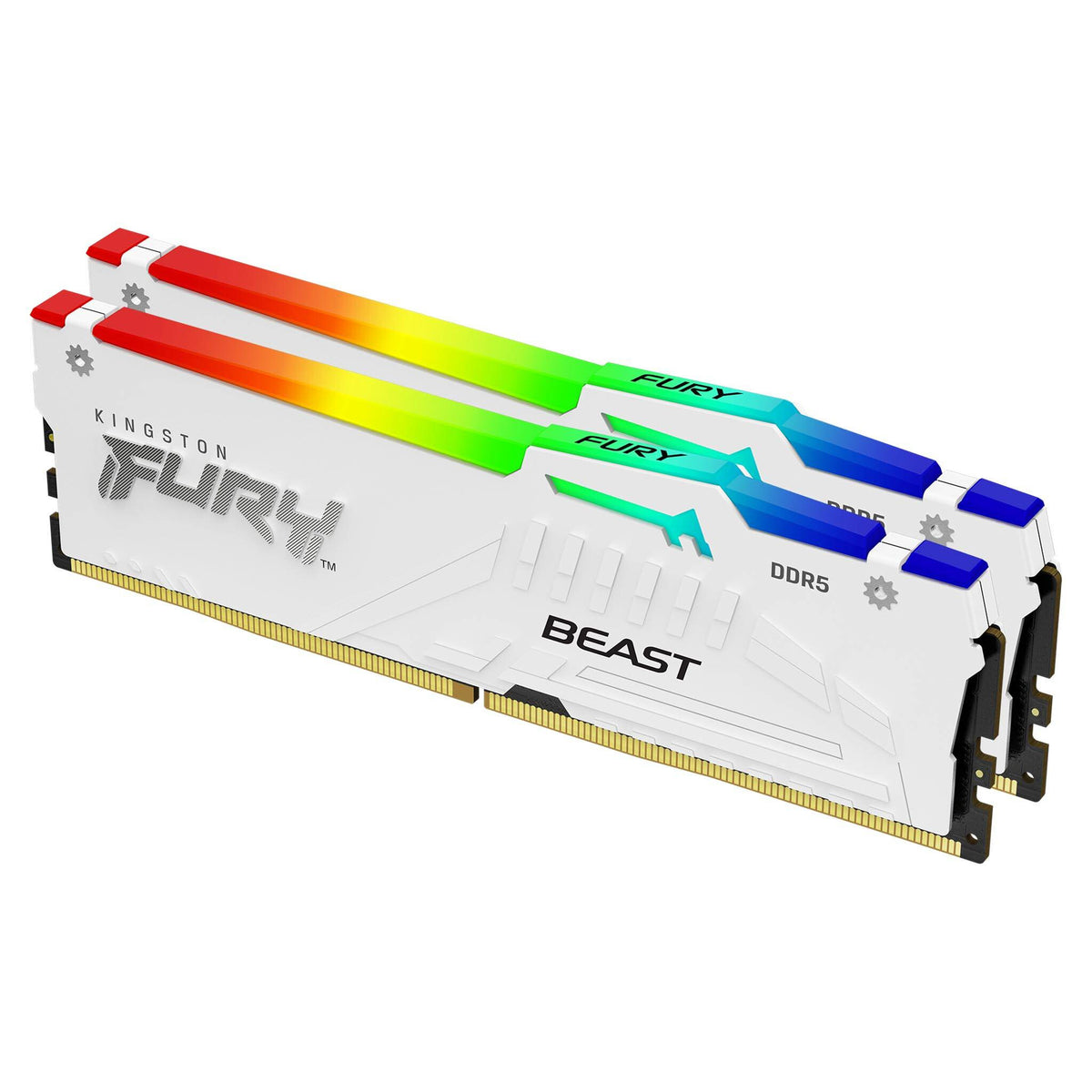 Kingston Technology FURY Beast White RGB - 32 GB 2 x 16 GB DDR5 5600MT/s memory module