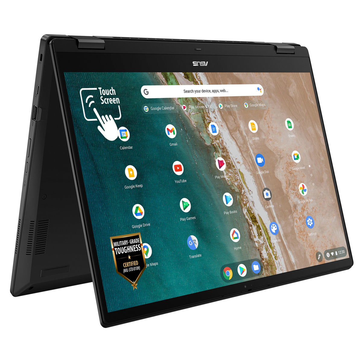ASUS Chromebook Flip CX5 - 40.6 cm (16") - Touchscreen - Intel® Core™ i5-1235U - 8 GB LPDDR4x-SDRAM - 256 GB SSD - Wi-Fi 6E - ChromeOS - Grey