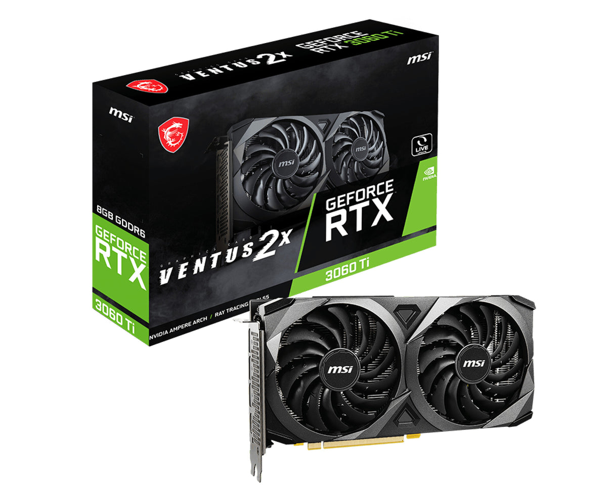 MSI VENTUS 2X OC - NVIDIA 8 GB GDDR6 GeForce RTX 3060 Ti graphics card