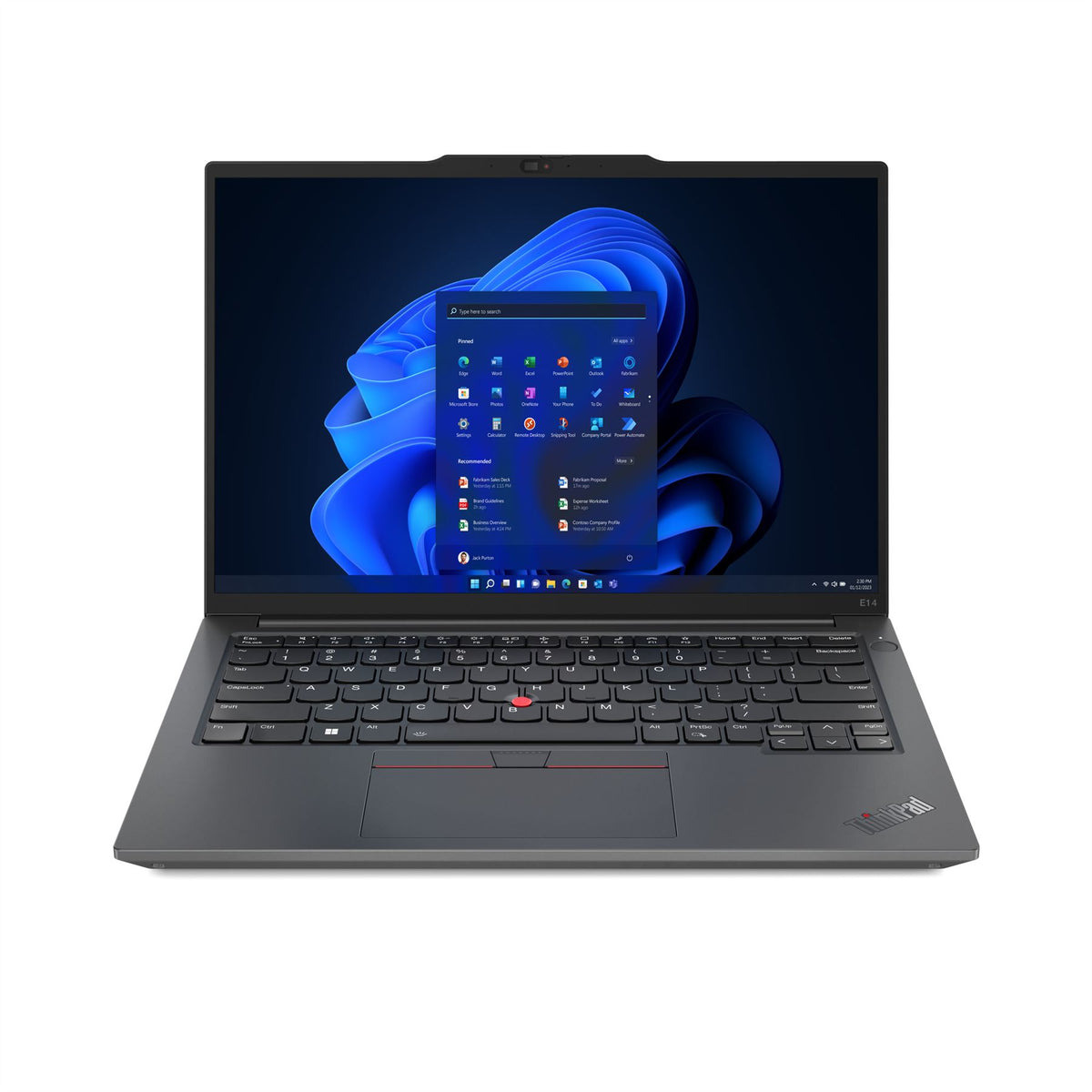 Lenovo ThinkPad E14 Gen 5 (Intel) Intel� Core i5 i5-1335U Laptop 35.6 cm (14") WUXGA 8 GB DDR4-SDRAM 256 GB SSD Wi-Fi 6 (802.11ax) Windows 11 Pro UK English Black, Graphite