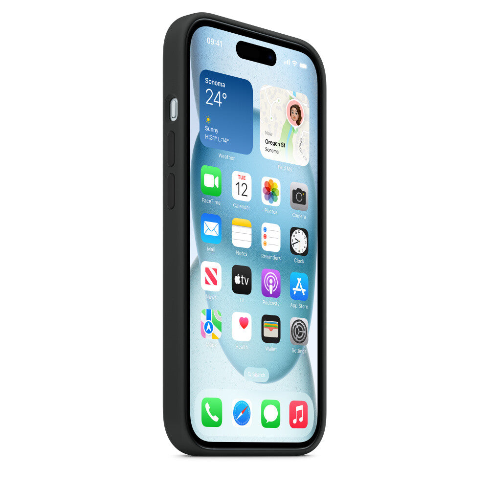 Apple MT0J3ZM/A - Silicone Case with MagSafe for iPhone 15 in Black