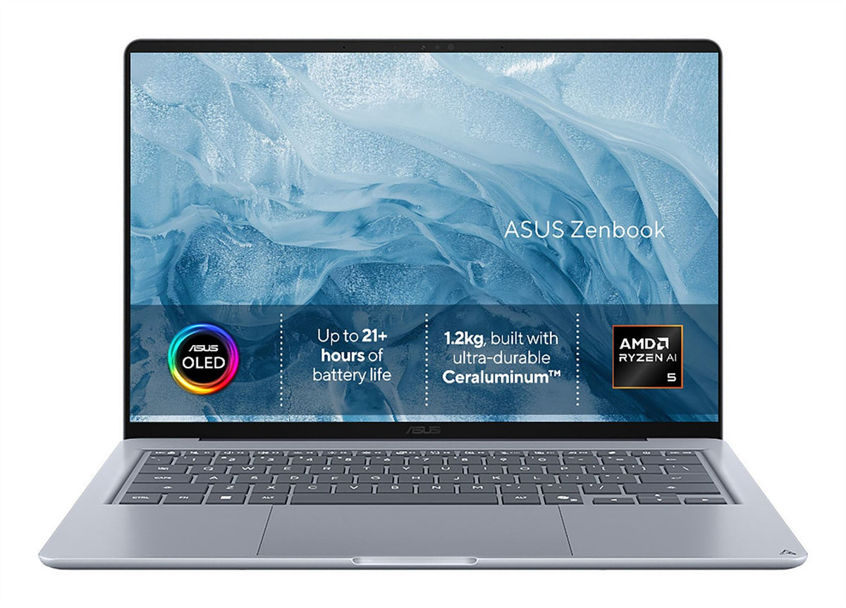 ASUS Zenbook 14 UX3480KA-U1004W Copilot+ PC AMD Ryzen™ AI 5 330 Laptop 35.6 cm (14") WUXGA 16 GB LPDDR5x-SDRAM 512 GB SSD Wi-Fi 6E (802.11ax) Windows 11 Home Blue