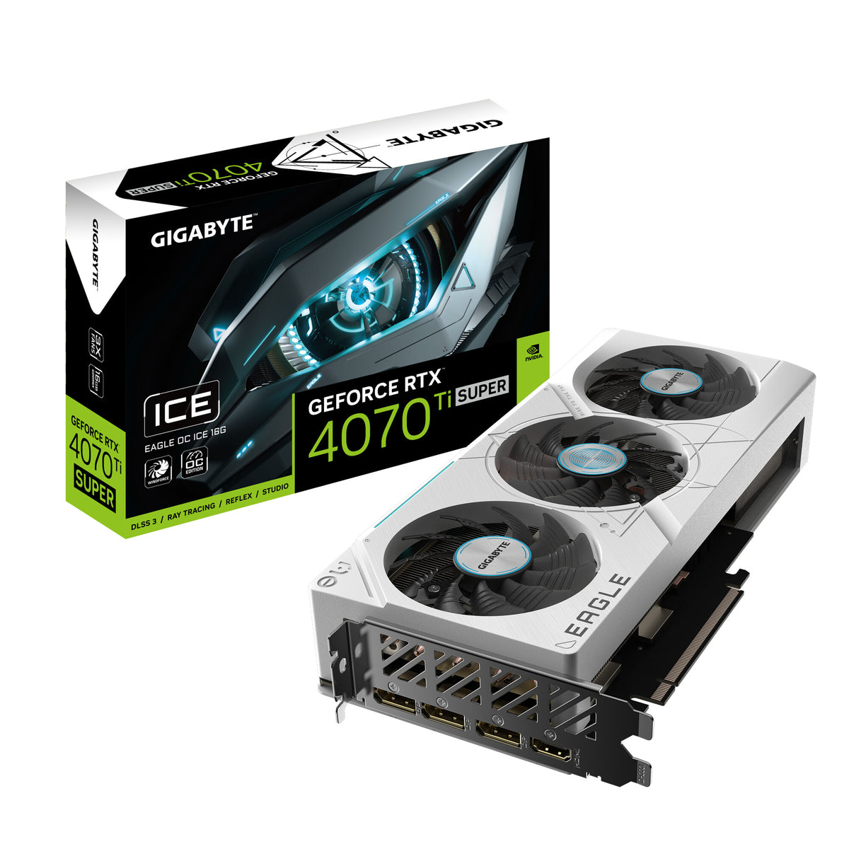 GIGABYTE EAGLE OC ICE - NVIDIA 16 GB GDDR6X GeForce RTX 4070 Ti SUPER graphics card