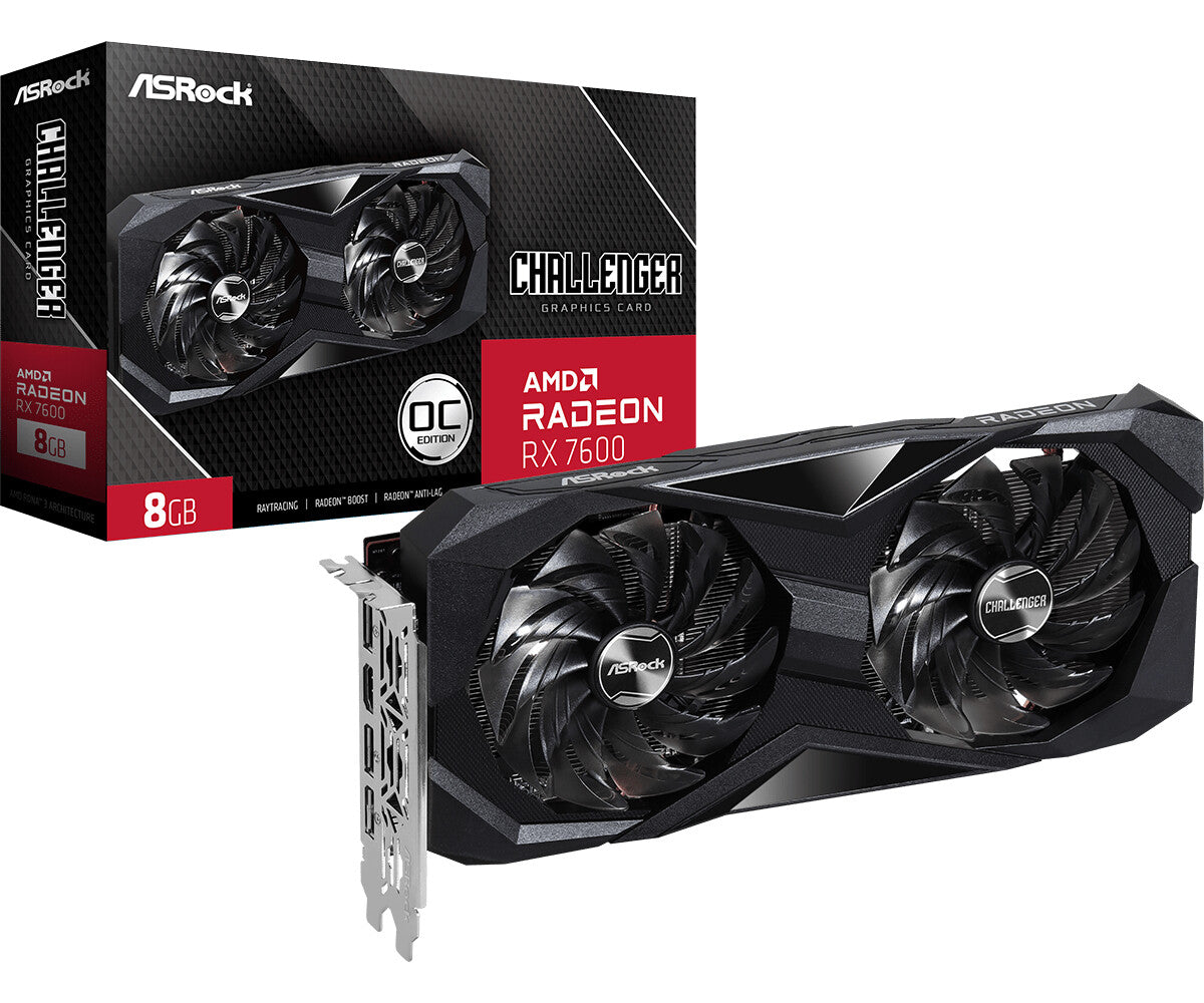 Asrock Challenger - AMD 8 GB GDDR6 Radeon RX 7600 graphics card