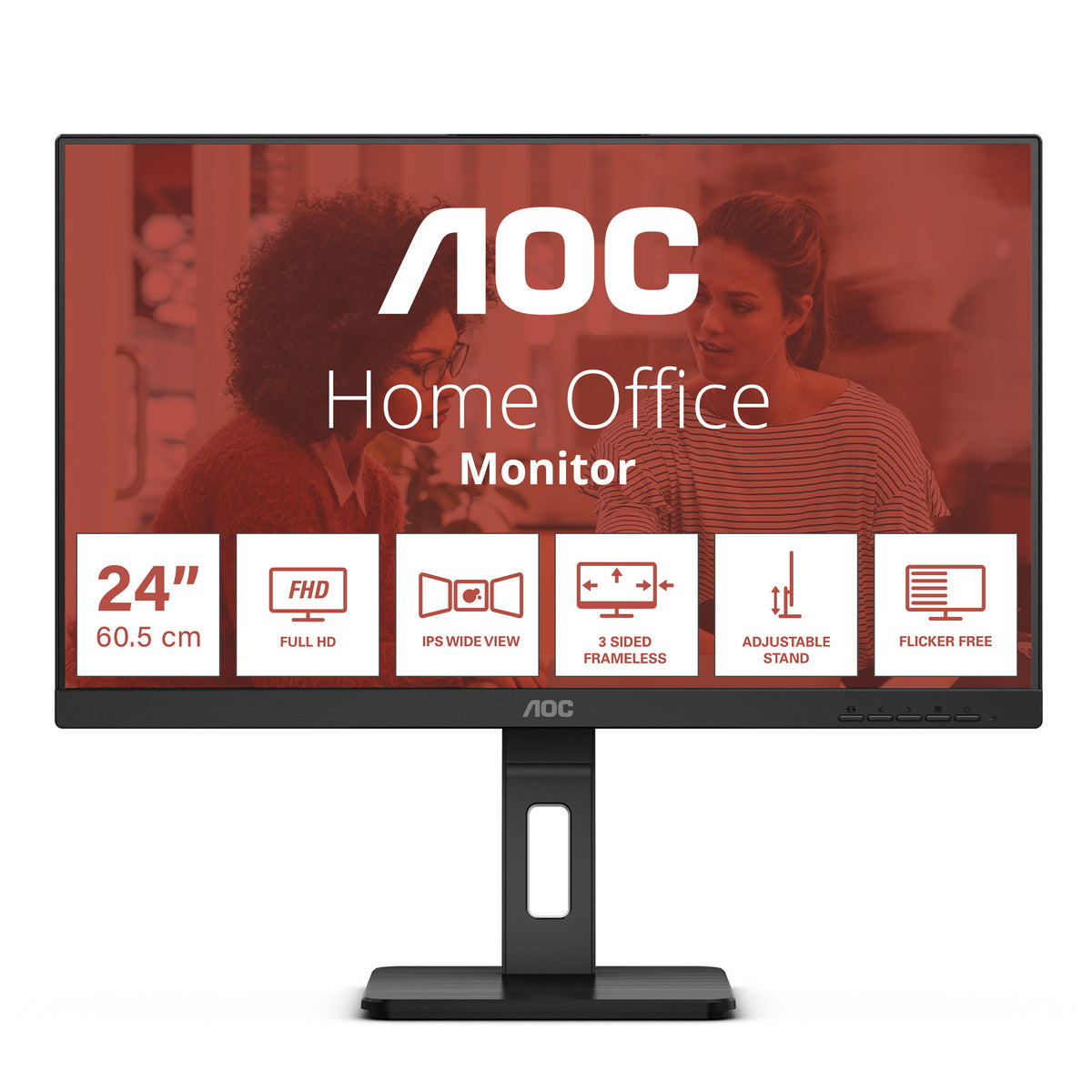 AOC E3 24E3QAF - 60.5 cm (23.8") - 1920 x 1080 pixels FHD LED Monitor