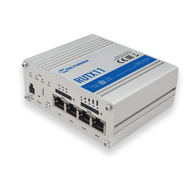 Teltonika RUTX11 - Gigabit Ethernet Dual-band (2.4 GHz / 5 GHz) 4G wireless router in Grey