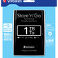 Verbatim Store 'n' Go USB 3.0 Portable Hard Drive in Black - 1 TB