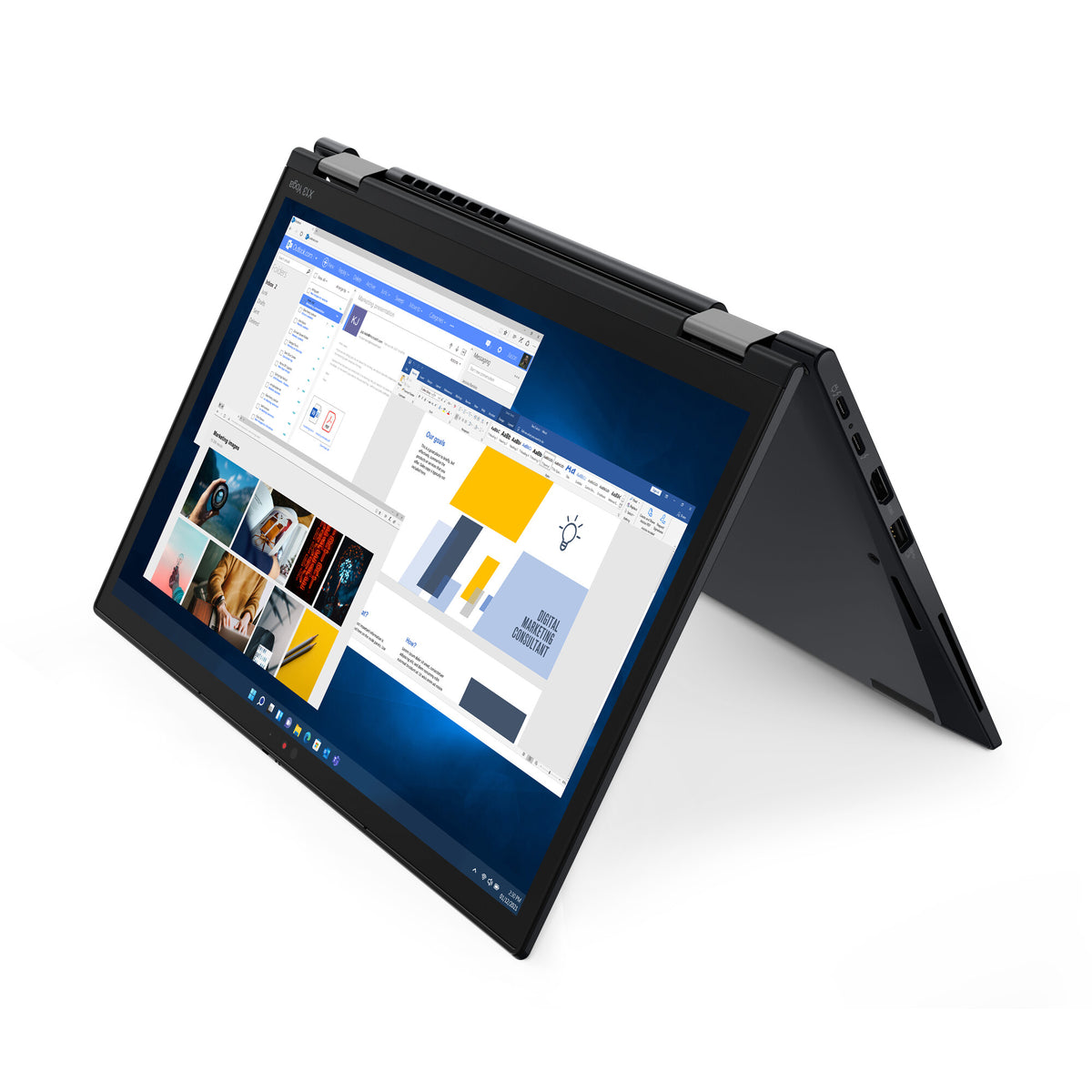 Lenovo ThinkPad X13 Yoga Gen 3 Hybrid (2-in-1) - 33.8 cm (13.3") - Touchscreen - Intel® Core™ i5-1235U - 16 GB LPDDR4x-SDRAM - 256 GB SSD - Wi-Fi 6E - Windows 11 Pro - Black