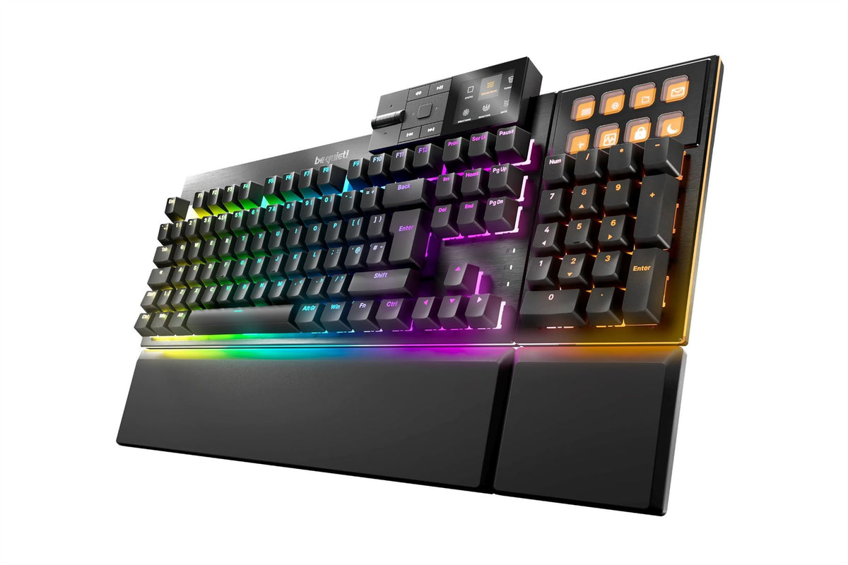 be quiet! Dark Mount Silent Linear UK ISO keyboard Gaming USB QWERTY UK English Black