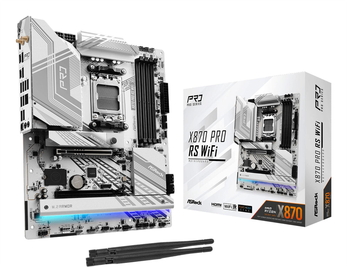Asrock X870 Pro RS WiFi ATX motherboard - AMD X870 Socket AM5