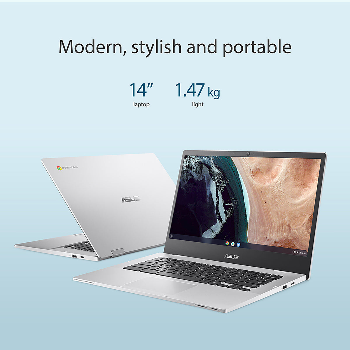ASUS Chromebook - 35.6 cm (14") - Intel® Celeron® N N4500 - 4 GB LPDDR4x-SDRAM - 64 GB eMMC - Wi-Fi 6 - ChromeOS - Silver