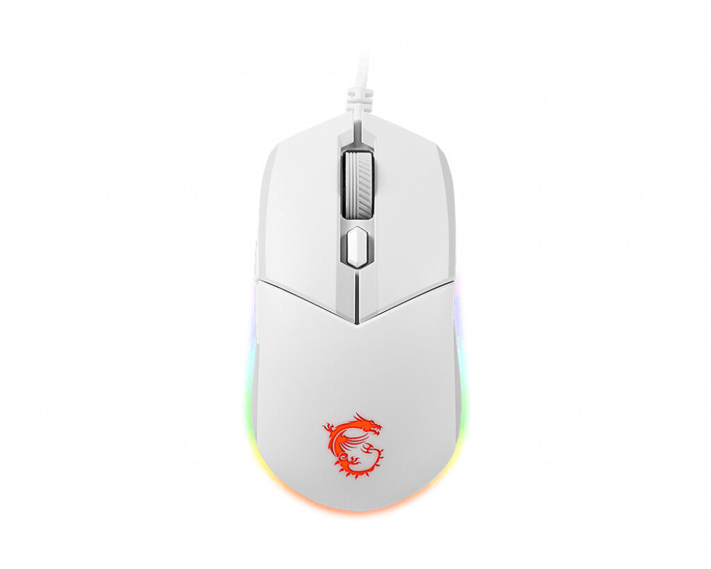 MSI CLUTCH GM11 - USB Type-A Optical Gaming Mouse in White - 5,000 DPI