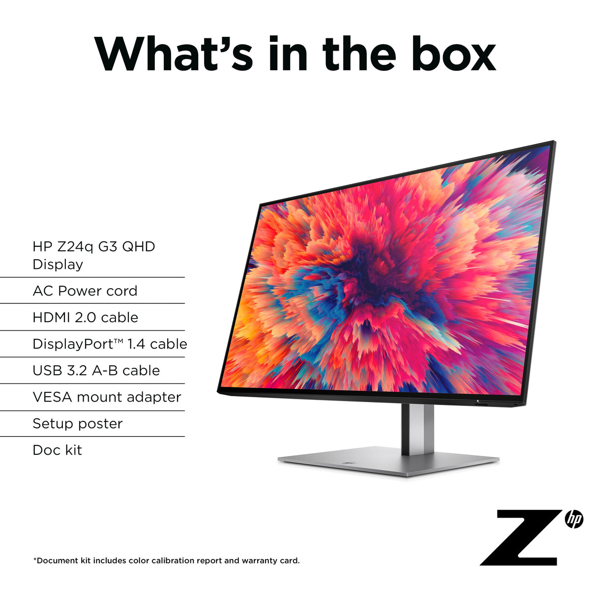 HP Z24Q G3 - 60.5 cm (23.8") - 2560 x 1440 pixels Quad HD Monitor